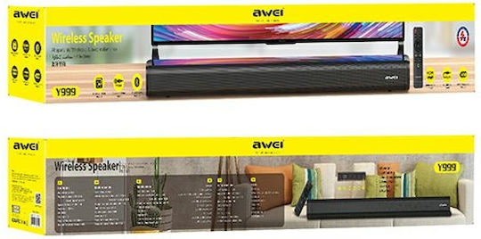 Awei Y999 Soundbar 2.0 Bluetooth και HDMI 50W με Τηλεχειριστήριο Μαύρο