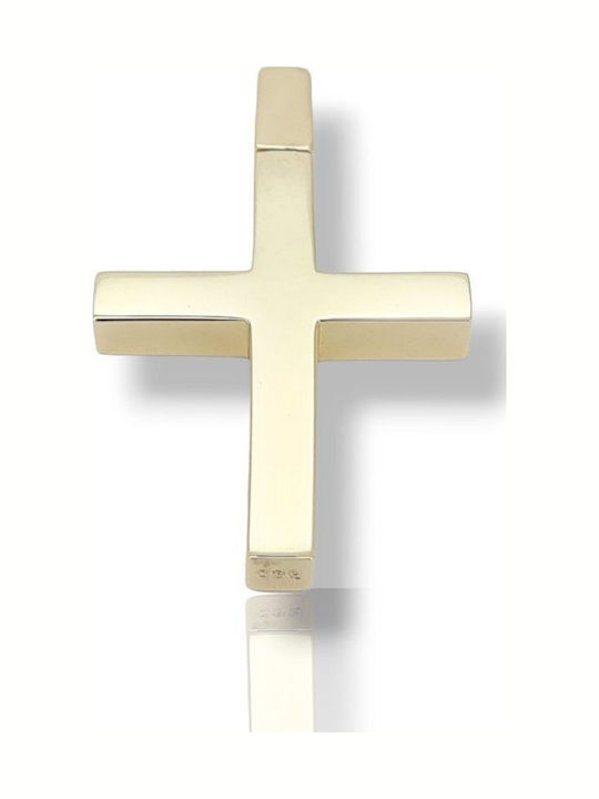 Mentzos Мъжки Бял златен Кръст 18K
