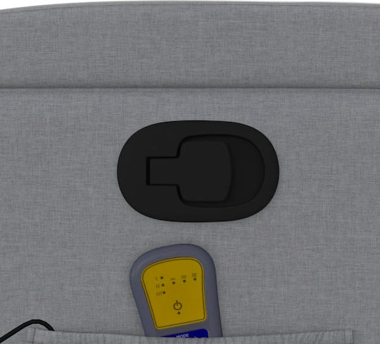 Relax Armchair Massage with Footstool Light Grey 77x94.5x100cm