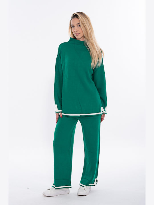 Korinas Fashion Femei Verde Set cu Pantaloni cu Elastic