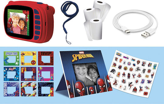 Lisciani Giochi Spiderman Print Cam Compact Φωτογραφική Μηχανή Θερμικής Εκτύπωσης Πολύχρωμη