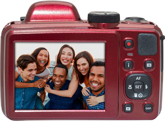 Kodak PIXPRO AZ405 Compact Φωτογραφική Μηχανή 20MP Οπτικού Ζουμ 40x με Οθόνη 2.3" και Ανάλυση Video 1280 x 720 pixels Κόκκινη