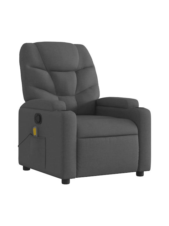 Fotoliu Relax Masaj cu Puf Gri închis 74x89x100cm