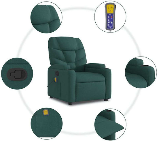 Relaxsessel Friseurwaschbecken mit Fußhocker Dark Green 74x89x100cm