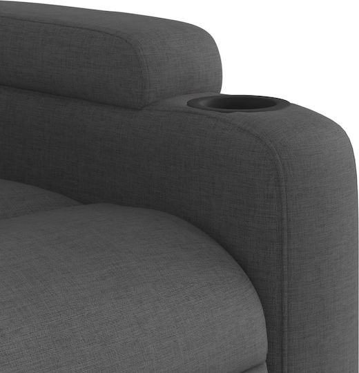 Relaxsessel Friseurwaschbecken mit Fußhocker Dark Grey 74x89x100cm