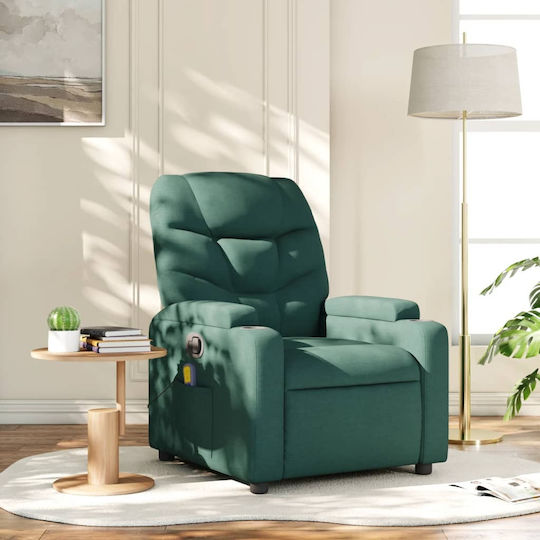 Relaxsessel Friseurwaschbecken mit Fußhocker Dark Green 74x89x100cm