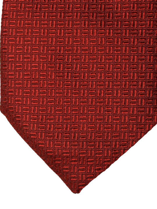 Boss Men's Tie Silk Printed in Red Color Boss Men's Tie Silk Printed in Red Color