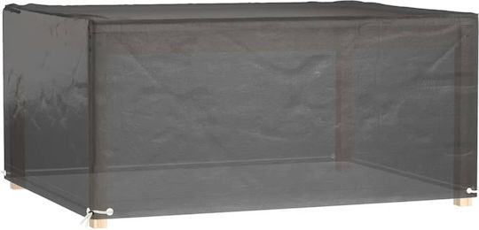 vidaXL Προστατευτικό Κάλυμμα Τραπεζαρίας 180x135x80εκ. σε Μαύρο Χρώμα