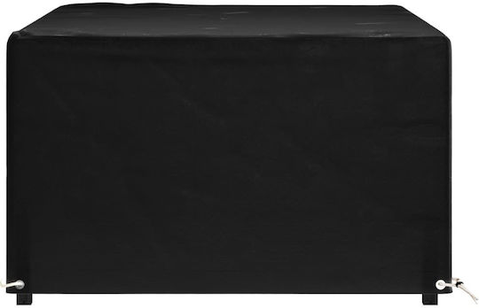 vidaXL Προστατευτικό Κάλυμμα Τραπεζαρίας 180x135x80εκ. σε Μαύρο Χρώμα