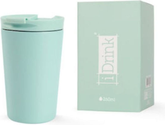 Total Gift Glas Thermosflasche Rostfreier Stahl 260ml Grün