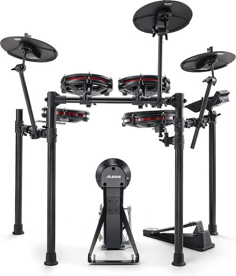 Alesis Elektronische Drumsets Nitro Max in Schwarzes Farbe mit Hocker, Mit Kopfhörern & Mit Baguettes