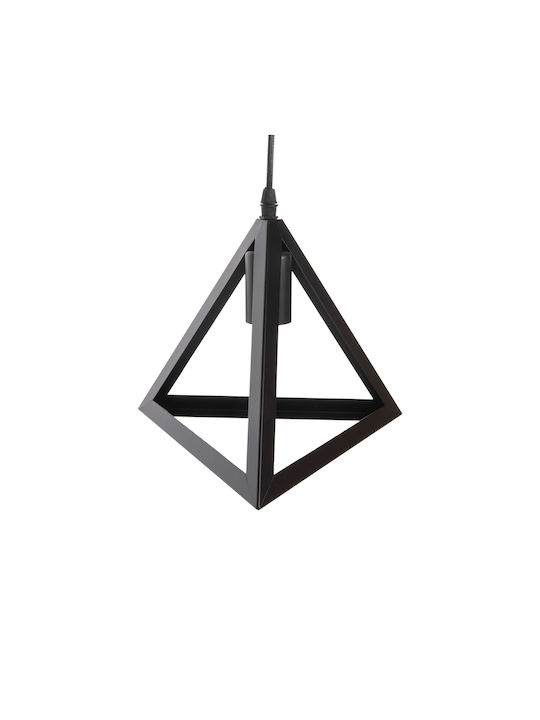 HomeMarkt Pendant Light Black with Socket E27 23x23x124cm