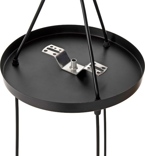 HomeMarkt Κρεμαστό Φωτιστικό Μαύρο με Ντουί E27 23x23x124εκ.