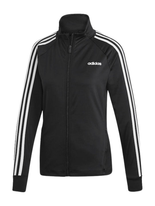 Long Women's Cardigan with Zipper Black