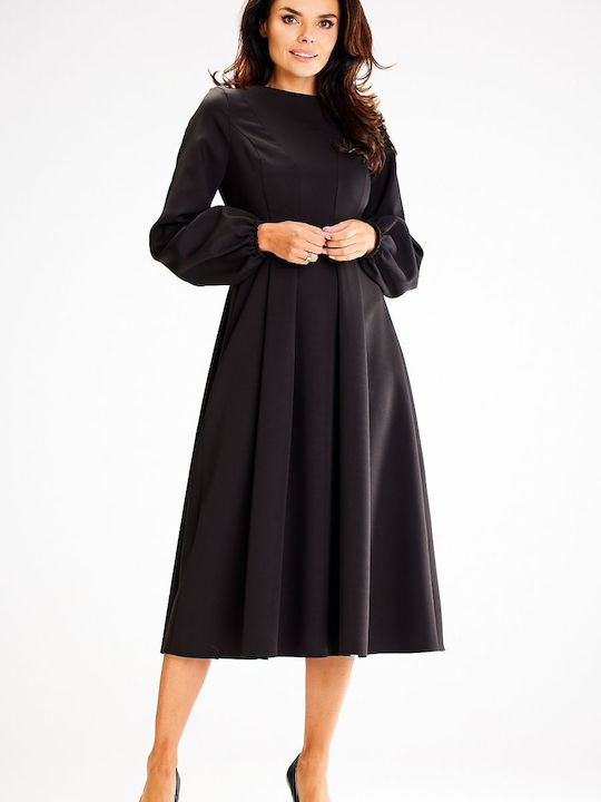 Awama Midi Rochie Negru