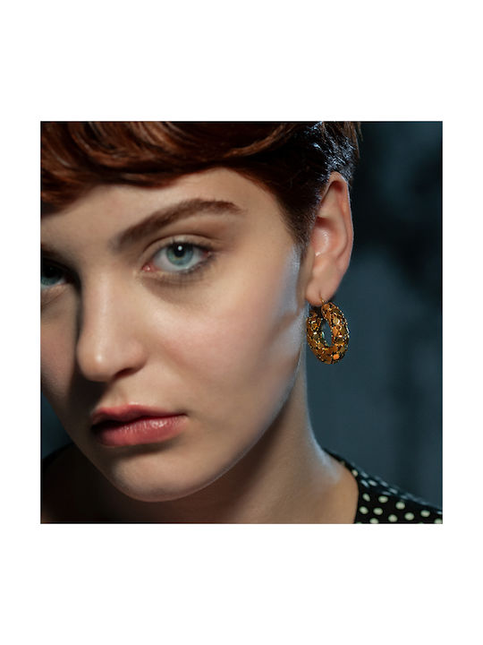 Goldsmith Earrings Hoops made of Steel Gold Plated