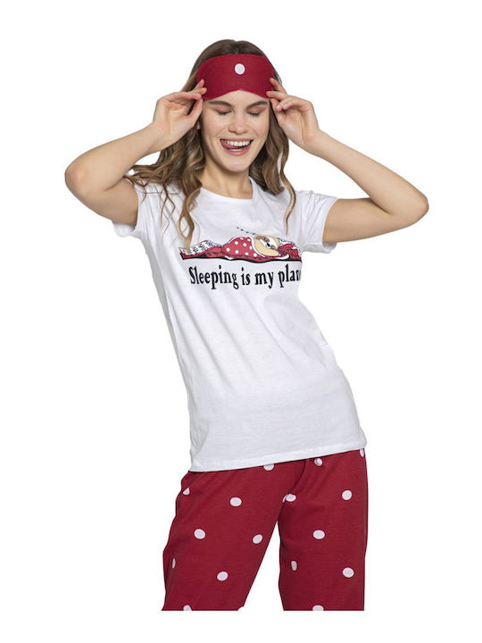 FMS De iarnă Set Pijamale pentru Femei Red