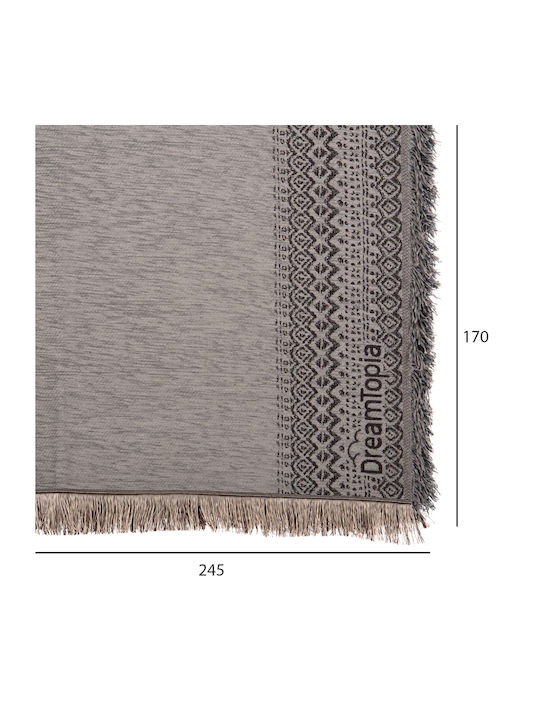 Freebox Dreamtopia Armchair Throw Chenille 245x170cm Gray