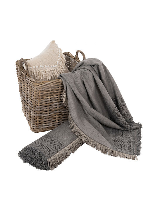 Freebox Dreamtopia Armchair Throw Chenille 245x170cm Gray