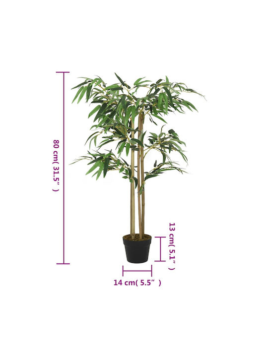 Artificial Plant in Pot Bamboo Green 80cm vidaXL
