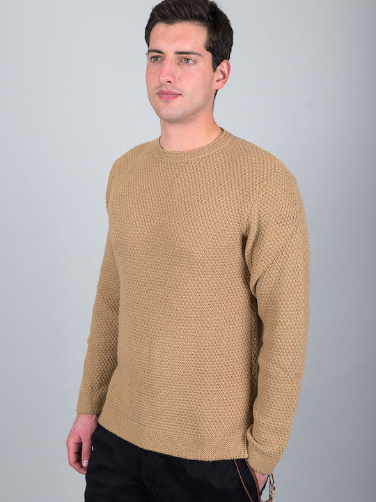 Over-D Herren Langarm-Pullover Beige