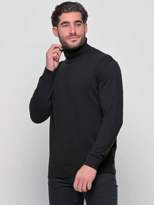 NYT Men's Long Sleeve Sweater Turtleneck Black