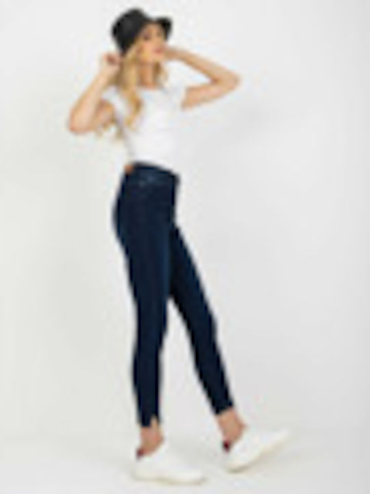Women's Jean Trousers Push Up in Skinny Fit Navy Blue.