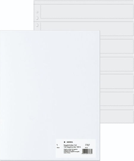 Herma Negative Pockets PP Clear 100 Sheets/5-Strips Αξεσουάρ Φωτογραφικής Μηχανής