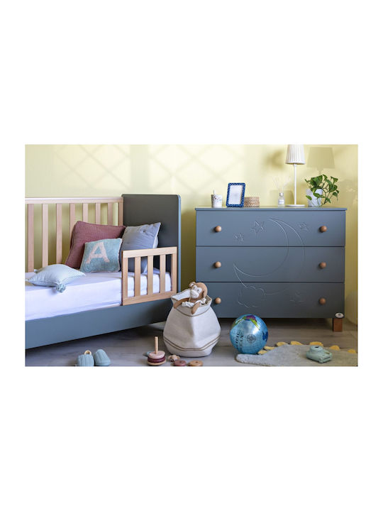 Aster Baby Dresser with 3 Drawers Green 100x55x90cm