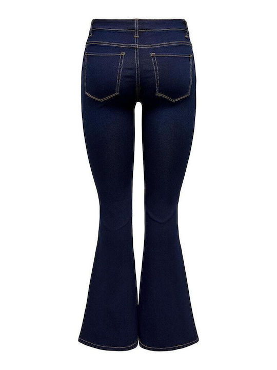 Only Women's Jean Trousers Flared Dark Blue