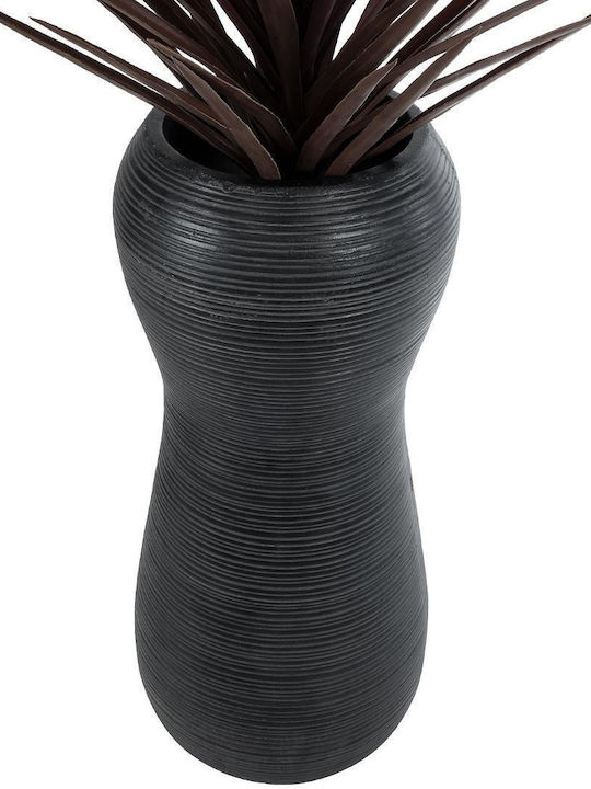 GloboStar Barrio Planter Polyester Black with Stand 40x40x93cm.