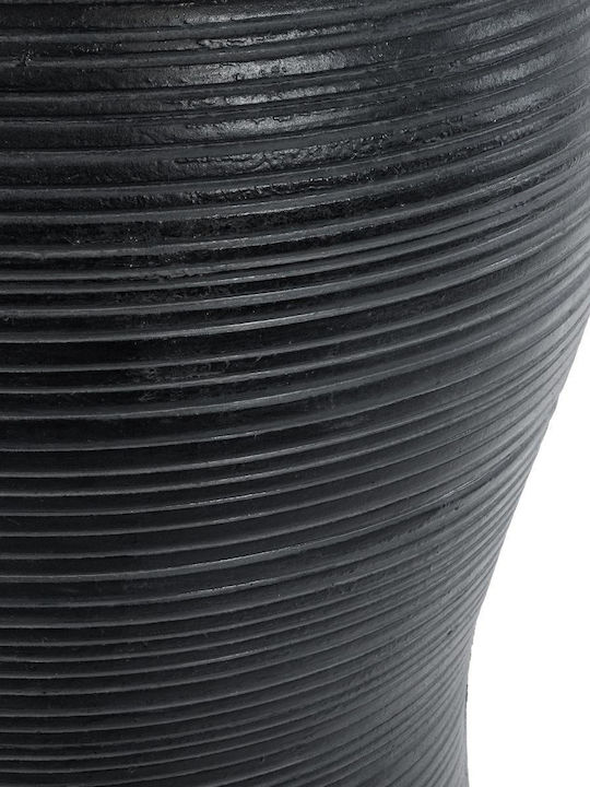 GloboStar Barrio Planter Polyester Black with Stand 40x40x93cm.