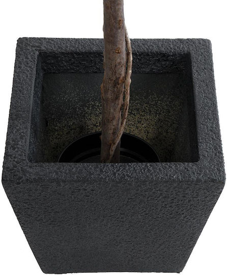 GloboStar Karraspio Planter Polyester Black with Stand 34x34x30cm.