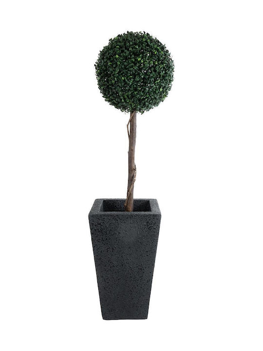 GloboStar Mayor Übertopf Polyester Schwarz 30x30x50εκ.