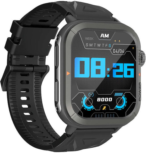 BlackView W30 Αδιάβροχο Smartwatch με Παλμογράφο (Μαύρο)
