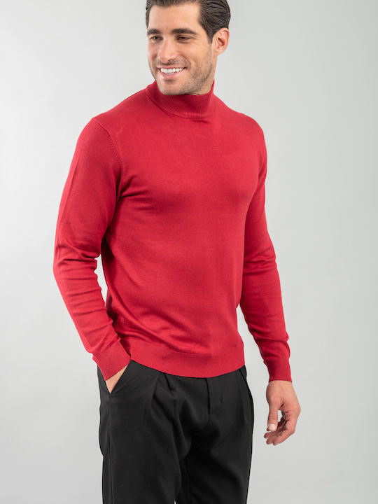 Vittorio Artist Herren Langarm-Pullover Rot