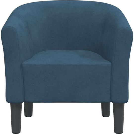 Sessel Samt Dark Blue 70x56x68cm