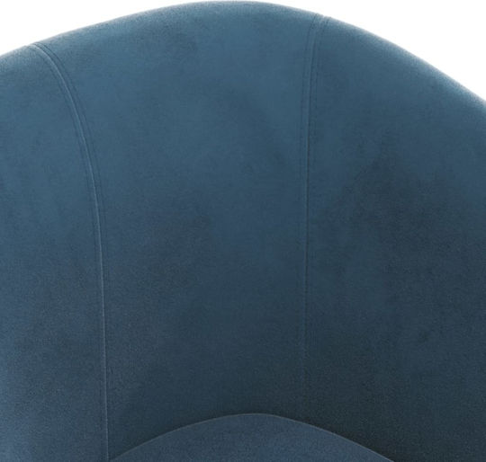 Sessel Samt Dark Blue 70x56x68cm