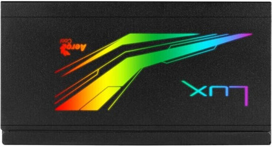 Aerocool LUX RGB 650W Черен Компютърно захранване Полумодулни 80 Plus Bronze