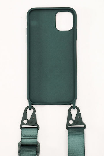 Luigi Strap Back Cover Silicon cu Curea Verde (iPhone 11Pro (Apple))
