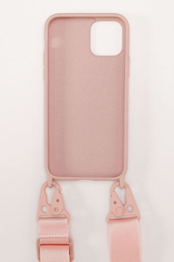 Luigi Strap Back Cover Σιλικόνης με Λουράκι Ροζ (iPhone 11Pro Max (Apple))