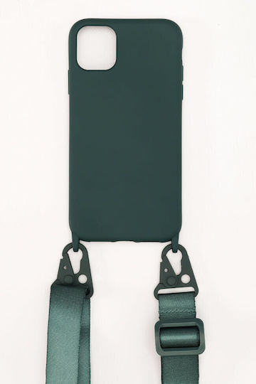 Luigi Strap Back Cover Silicon cu Curea Verde (iPhone 11Pro (Apple))