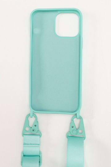 Luigi Strap Back Cover Silicon cu Curea Turcoaz (IPhone13Pro (Apple))