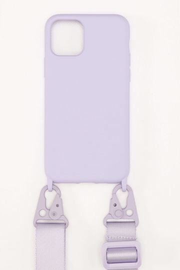 Luigi Strap Back Cover Σιλικόνης με Λουράκι Λιλά (IPhone 11Pro, Apple.)