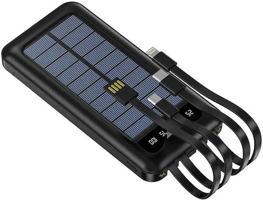 KJ495 Ηλιακό Power Bank 10000mAh Μαύρο