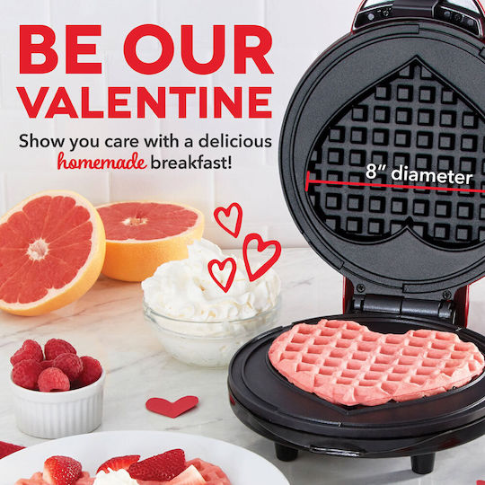 Mini Waffle Maker for Heart Waffles 350W