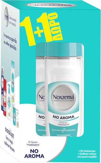 Noxzema No Aroma Antiperspirant Αποσμητικό 48h σε Roll-On 2x50ml