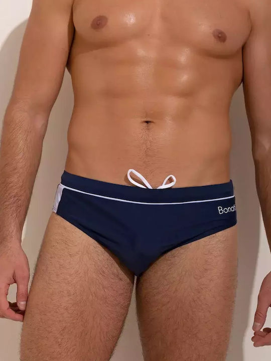 Bonatti Herren Badebekleidung Slip Marineblau mit Mustern