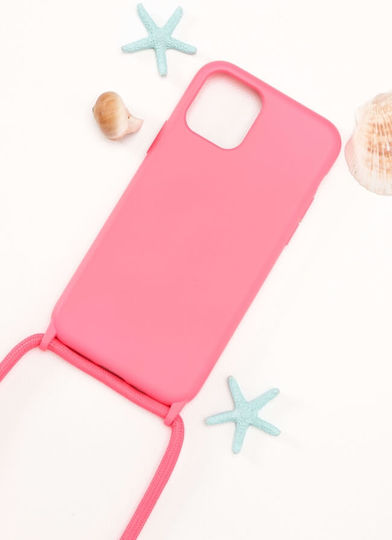 Luigi Back Cover Σιλικόνης με Λουράκι Φούξια (IPhone 11ProMax - Apple)