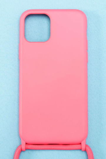 Luigi Back Cover Σιλικόνης με Λουράκι Φούξια (IPhone 11ProMax - Apple)
